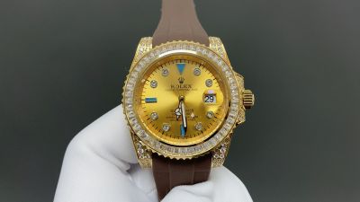 Rolex Submariner 8215 Movement 40mm Luminous Markers Zircon Bezel Yellow/Black  Watch